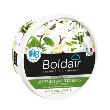 Gel destructeur d'odeurs thé blanc vanille 300g BOLDAIR