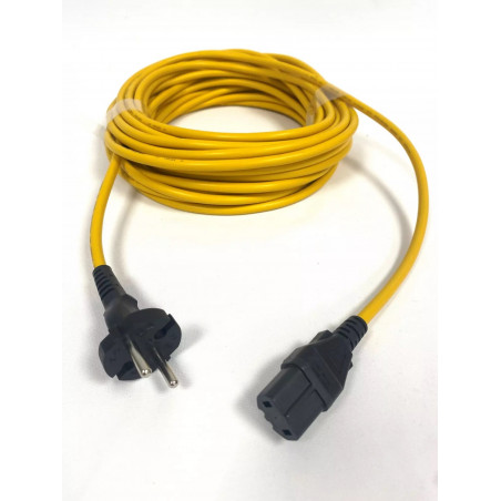 Câble alimentation jaune 15m 2x1mm Plug pour aspirateur RSV 150 NUMATIC