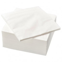 Serviette de table en papier blanc 2 plis