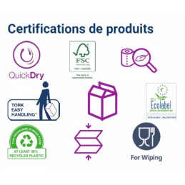 Essuie-mains Compressés Interfoliés Doux Advanced 12 paquets de 200 Tork Xpress