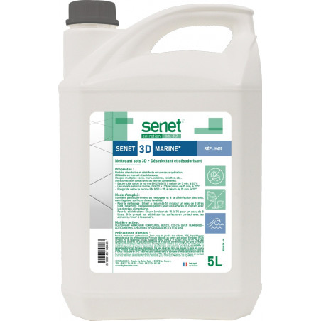 Détergent Surodorant Bactéricide SENET 3D Marine 5L