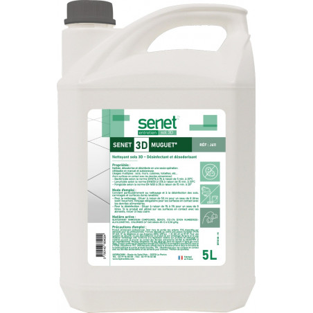 Détergent Surodorant Bactéricide SENET 3D Muguet 5L