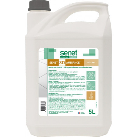Détergent Surodorant Bactéricide SENET 3D Ambiance 5L