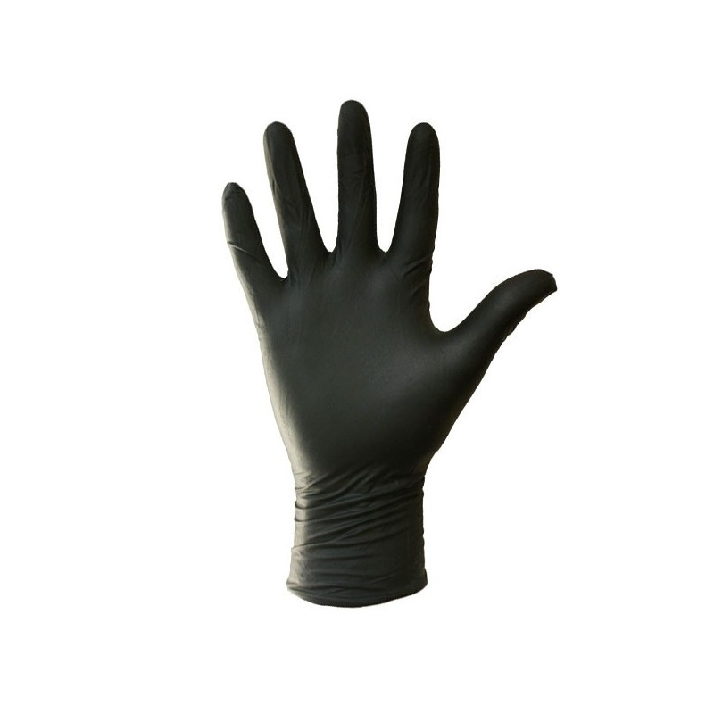 Gants d'examen jetables en Latex Noir non poudré Lot de 100