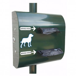 Distributeur hygiène canine 400 sachets en double rouleau