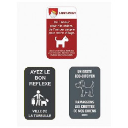 Panneau d'information propreté canine personnalisable 30x50cm
