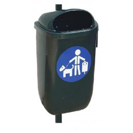 Corbeille Eco pour borne canine Polyéthylène 50L