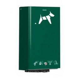 Distributeur hygiène canine 500 sachets en liasse HYGECA vert mousse mural ou sur poteau ROSSIGNOL