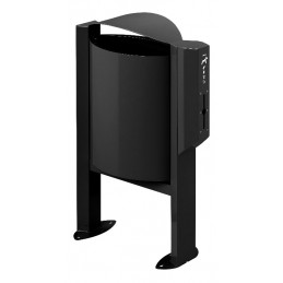 Corbeille sur pied 60L avec distributeur sac hygiène canine ARKEA CANIN Gris Manganèse ROSSIGNOL