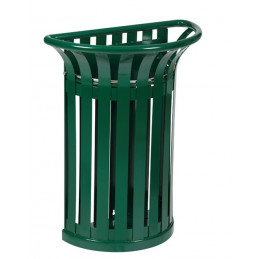 Corbeille urbaine 35L Vert Mousse Fixation sur poteau ROSSIGNOL