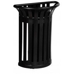 Corbeille urbaine TULIPE 35L Gris Manganèse Fixation sur poteau ROSSIGNOL