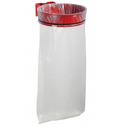 Support sac poubelle mural Ecollecto Essentiel rouge sans couvercle 110 L ROSSIGNOL