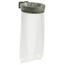 Support sac poubelle mural Ecollecto Essentiel vert olive sans couvercle 110 L ROSSIGNOL