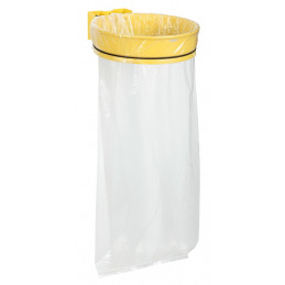 Support sac poubelle mural Ecollecto Essentiel jaune sans couvercle 110 L ROSSIGNOL