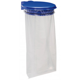 Support sac poubelle mural Collecmur Bleu avec couvercle 110 L ROSSIGNOL