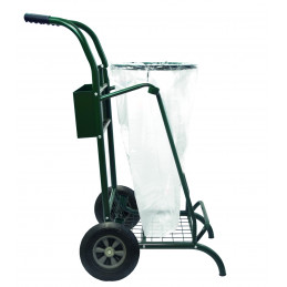 Chariot de voirie roues caoutchouc sans couvercle MOBISAC 110L Vert Mousse ROSSIGNOL