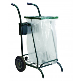 Chariot de voirie roues caoutchouc sans couvercle MOBISAC 2x110L Vert Mousse ROSSIGNOL
