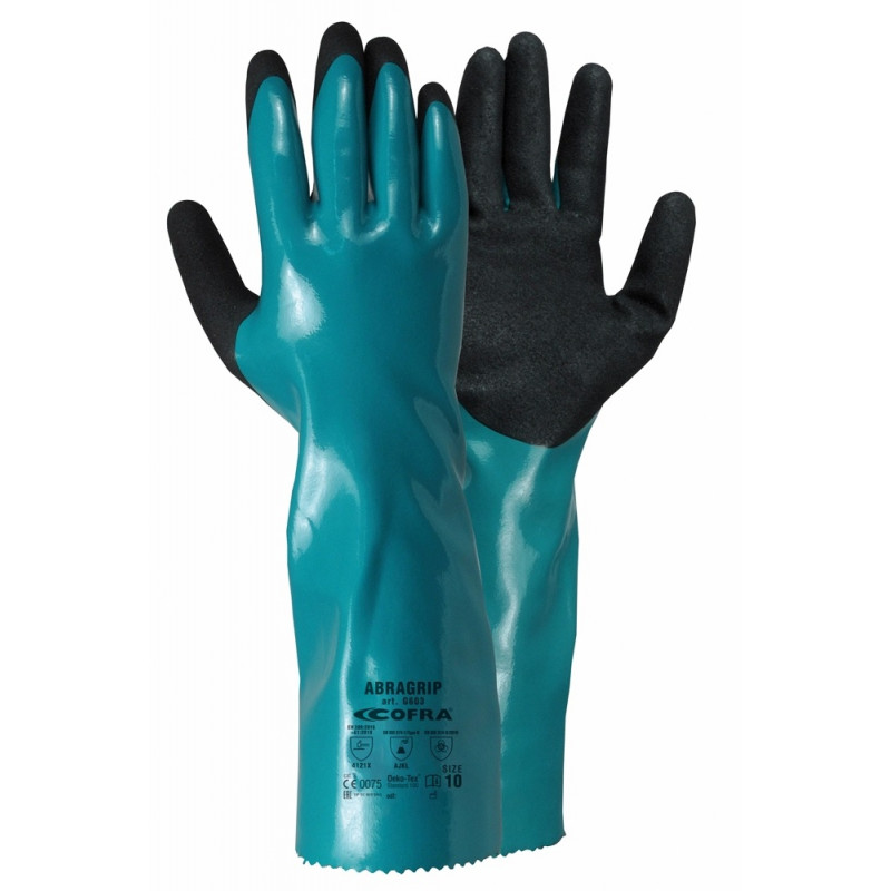 Gant chimique nitrile, haute résistance Tri couches ABRAGRIP Taille XL COFRA