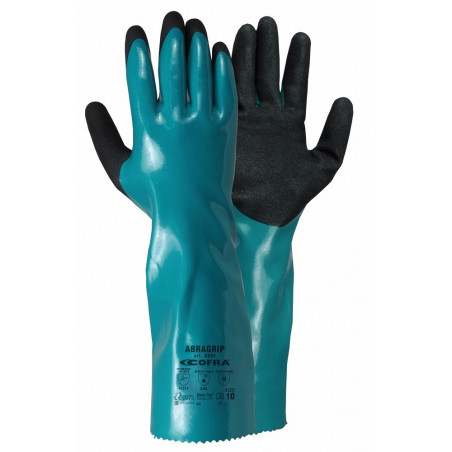 Gant chimique nitrile, haute résistance Tri couches ABRAGRIP Taille XL COFRA