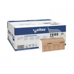 Essuie mains papier pliés V blanc 23x21 V Cell CELTEX