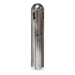 Cendrier mural tubulaire 1,8L Inox