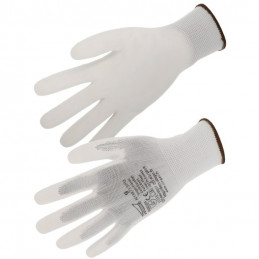 Gant polyester blanc sans couture SINGER