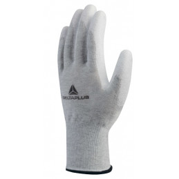 Gant Antistatique Tricot Polyamide/Carbone Gris/Blanc Taille 8 DELTA PLUS