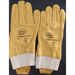 Gant Cuir pleinr fleur de bovin jaune Taille 7 Lot de 2 paires