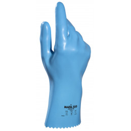 Gant chimique Jersette 300 Bleu latex FSC Taille 06 MAPA