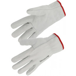 Gant Cuir tout fleur bovin naturel Serrage élastique Taille 09 SINGER