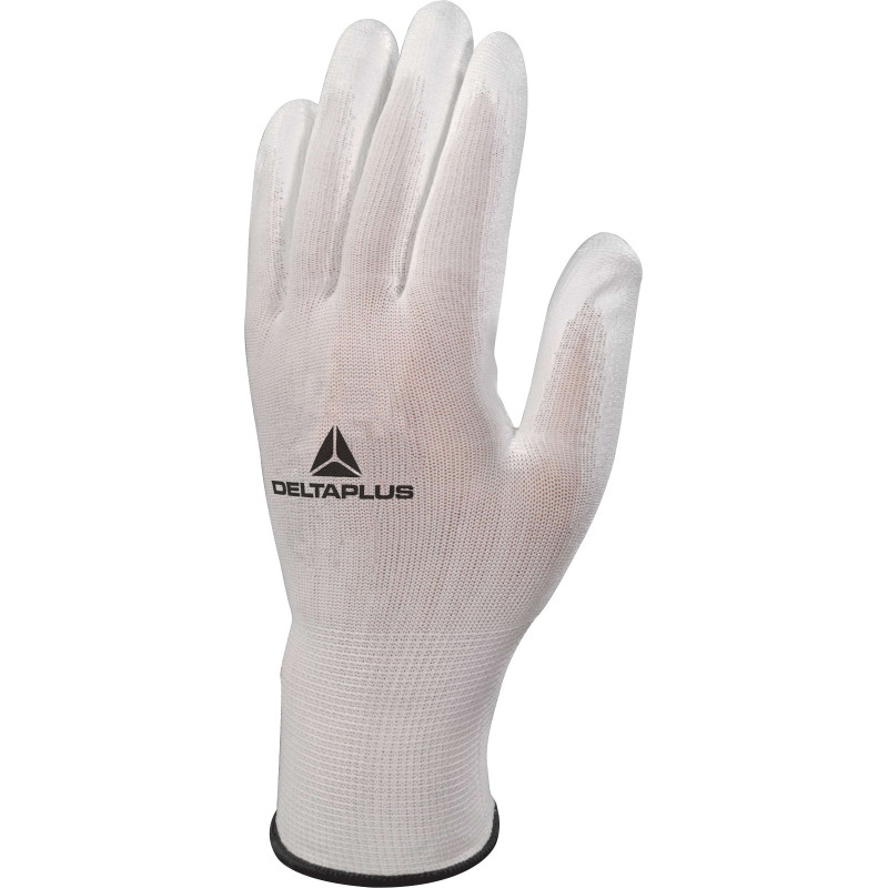 Gant Tricot blanc100% Polyamide paume enduit Taille 9 DELTA PLUS